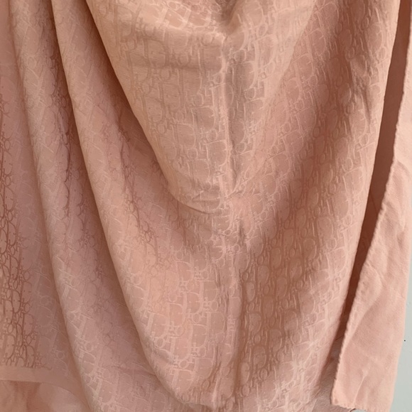 Auth VTG DIOR Pink Monogram Silk Scarf - Picture 3 of 13